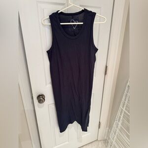 Frank & Eileen Sz M Tee Lab Navy Asymmetrical Hem Sleeveless Tee Shirt Dress